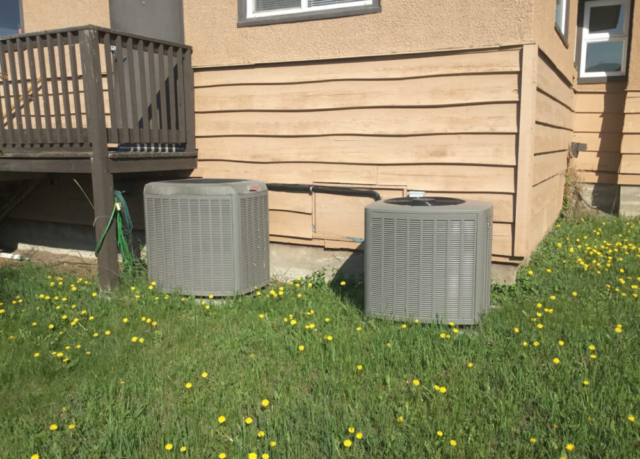 AC units outside in yard
